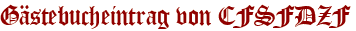 Gästebucheintrag von CFSFDZF