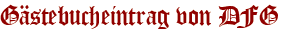 Gästebucheintrag von DFG