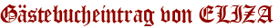 Gästebucheintrag von ELIZA