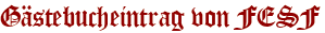 Gästebucheintrag von FESF