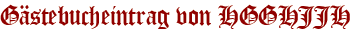 Gästebucheintrag von HGGHJJH