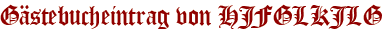 Gästebucheintrag von HJFGLKJLG