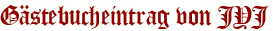 Gästebucheintrag von JYJ
