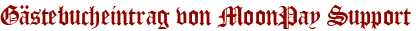 Gästebucheintrag von MoonPay Support
