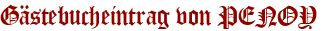 Gästebucheintrag von PENOY