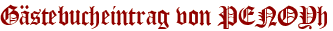 Gästebucheintrag von PENOYh