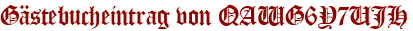 Gästebucheintrag von QAWG6Y7UJH