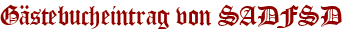 Gästebucheintrag von SADFSD