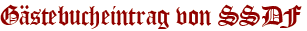Gästebucheintrag von SSDF