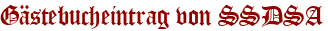 Gästebucheintrag von SSDSA