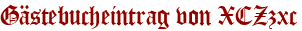 Gästebucheintrag von XCZzxc