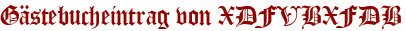 Gästebucheintrag von XDFVBXFDB