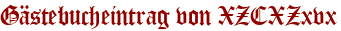 Gästebucheintrag von XZCXZxvx