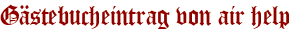 Gästebucheintrag von air help