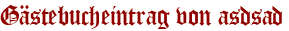 Gästebucheintrag von asdsad
