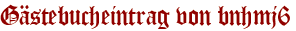 Gästebucheintrag von bnhmj6