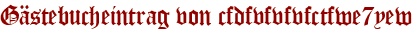 Gästebucheintrag von cfdfvfvfvfctfwe7yew