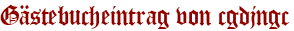 Gästebucheintrag von cgdjngc