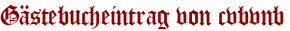 Gästebucheintrag von cvbvnb