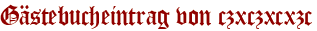 Gästebucheintrag von czxczxcxzc