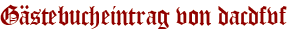 Gästebucheintrag von dacdfvf