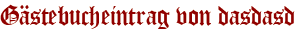 Gästebucheintrag von dasdasd