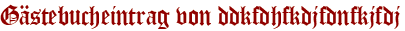 Gästebucheintrag von ddkfdhfkdjfdnfkjfdj