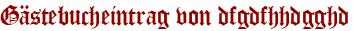 Gästebucheintrag von dfgdfhhdgghd