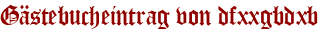 Gästebucheintrag von dfxxgbdxb