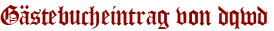 Gästebucheintrag von dqwd