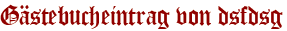Gästebucheintrag von dsfdsg
