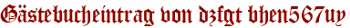 Gästebucheintrag von dzfgt bhen567uy