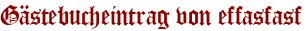 Gästebucheintrag von effasfasf