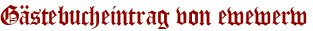 Gästebucheintrag von ewewerw