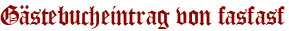 Gästebucheintrag von fasfasf
