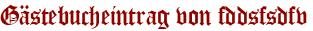 Gästebucheintrag von fddsfsdfv