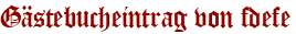 Gästebucheintrag von fdefe