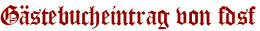 Gästebucheintrag von fdsf