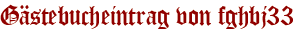 Gästebucheintrag von fghbj33