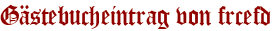 Gästebucheintrag von frcefd