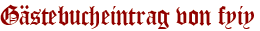 Gästebucheintrag von fyiy