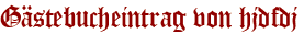 Gästebucheintrag von hjdfdj