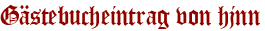 Gästebucheintrag von hjnn