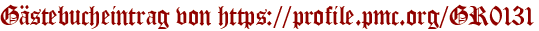 Gästebucheintrag von https://profile.pmc.org/GR0131