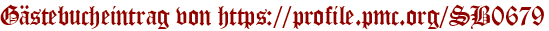 Gästebucheintrag von https://profile.pmc.org/SB0679