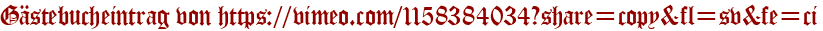 Gästebucheintrag von https://vimeo.com/1158384034?share=copy&amp;amp;amp;fl=sv&amp;amp;amp;fe=ci