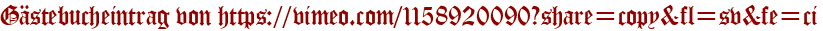 Gästebucheintrag von https://vimeo.com/1158920090?share=copy&amp;amp;amp;fl=sv&amp;amp;amp;fe=ci