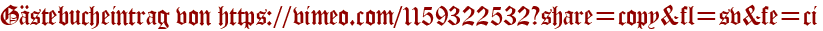 Gästebucheintrag von https://vimeo.com/1159322532?share=copy&amp;amp;amp;fl=sv&amp;amp;amp;fe=ci