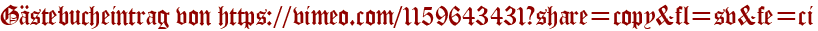 Gästebucheintrag von https://vimeo.com/1159643431?share=copy&amp;amp;amp;fl=sv&amp;amp;amp;fe=ci