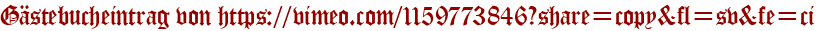 Gästebucheintrag von https://vimeo.com/1159773846?share=copy&amp;amp;amp;fl=sv&amp;amp;amp;fe=ci